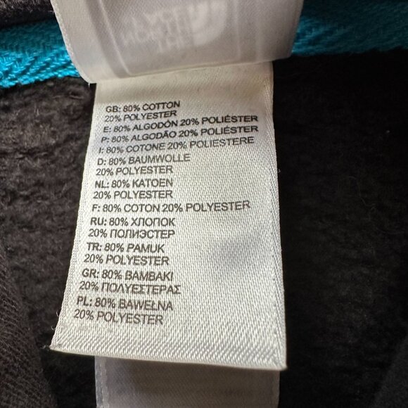 North Face Sweatshirt Mens XL Hoodie Long Sleeve Black Spellout Logo - Picture 10 of 11